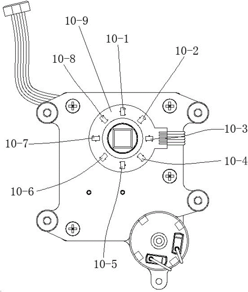 Detection device for angular position of rotating shaft of speed reducer of electric lock and electric lock