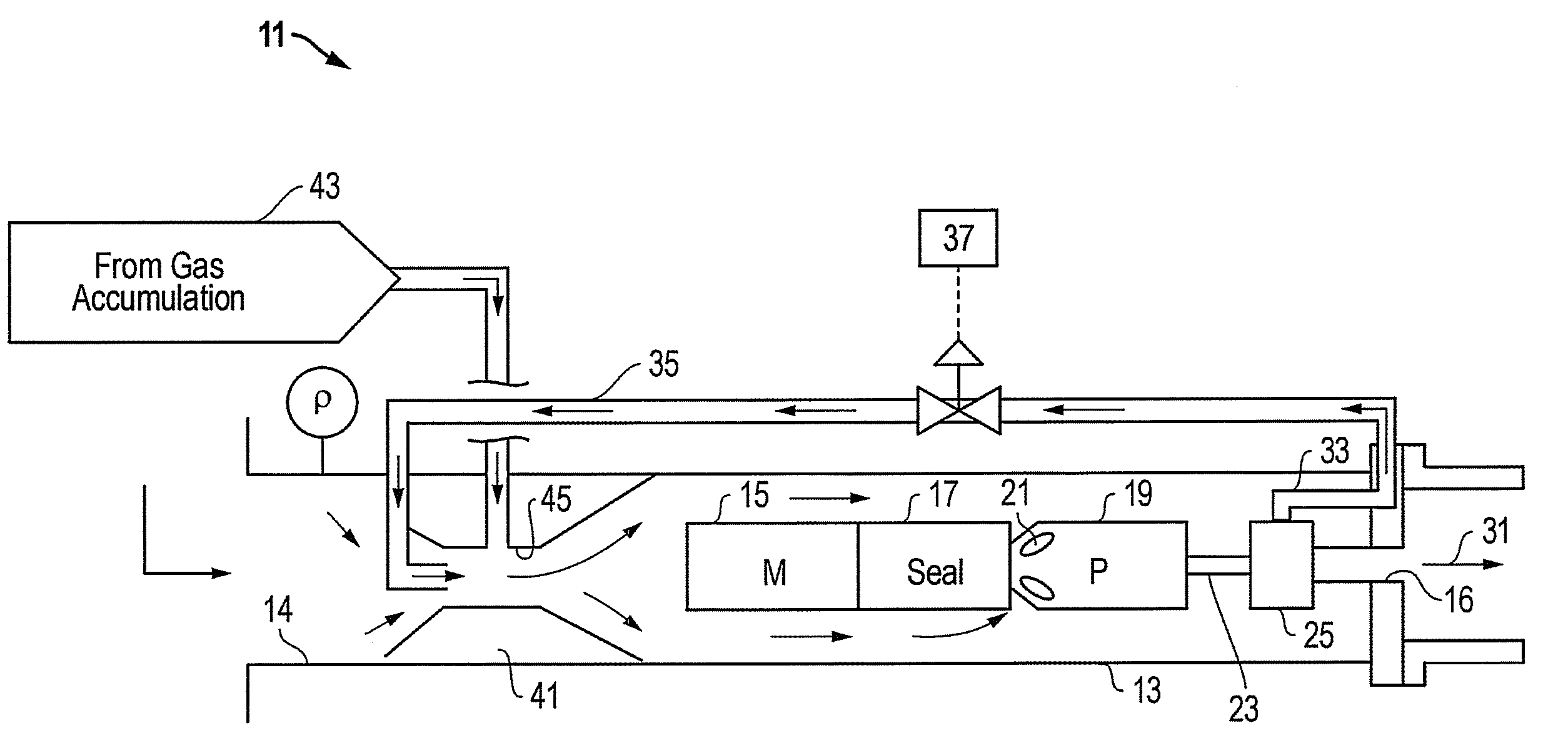 Subsea well having a  submersible pump assembly with a gas separator located at the pump discharge