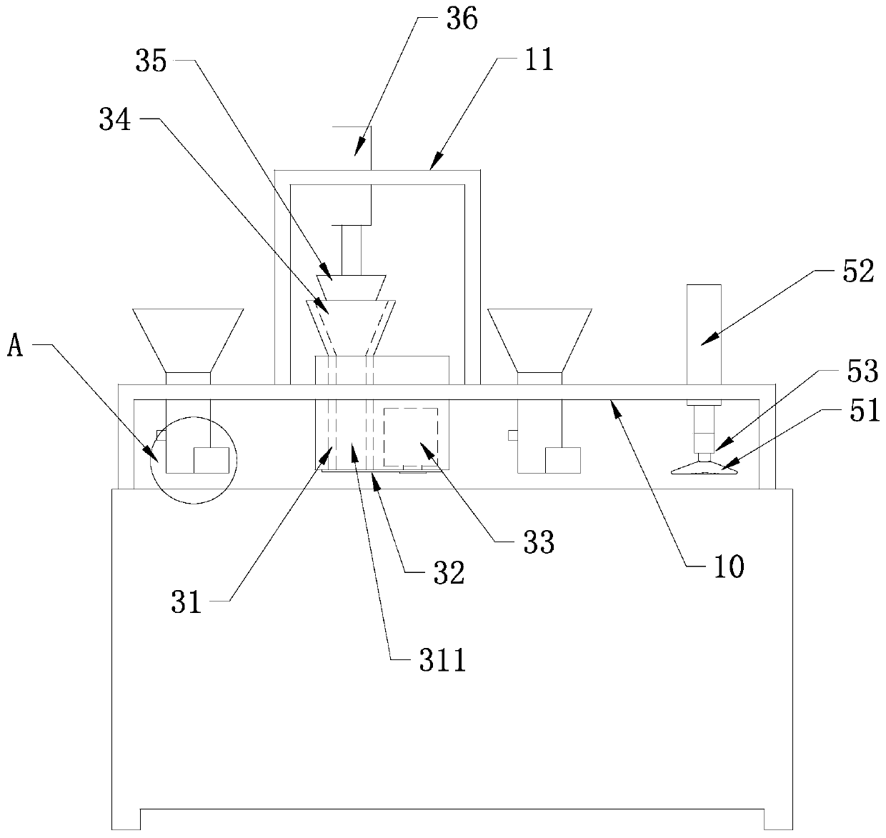 Dumpling wrapper forming device and forming method thereof