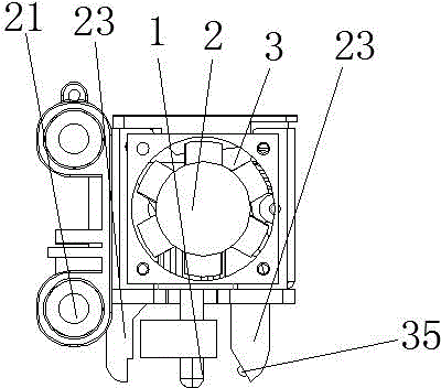 Air-cooling device for printing head of 3D (three-dimensional) printing machine