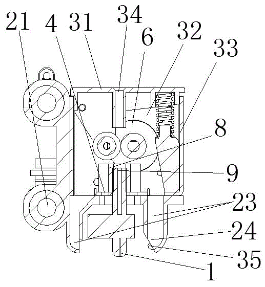 Air-cooling device for printing head of 3D (three-dimensional) printing machine