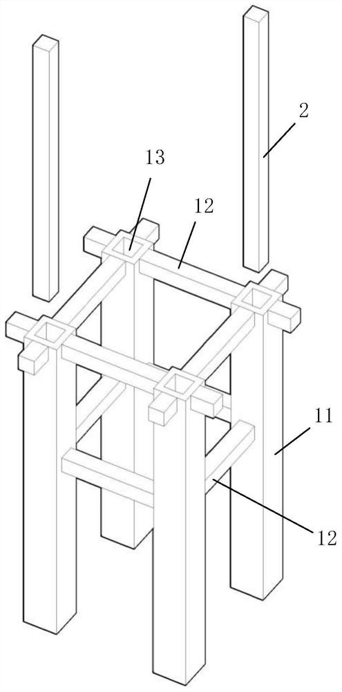 Prefabricated assembled wharf structure capable of being rapidly formed