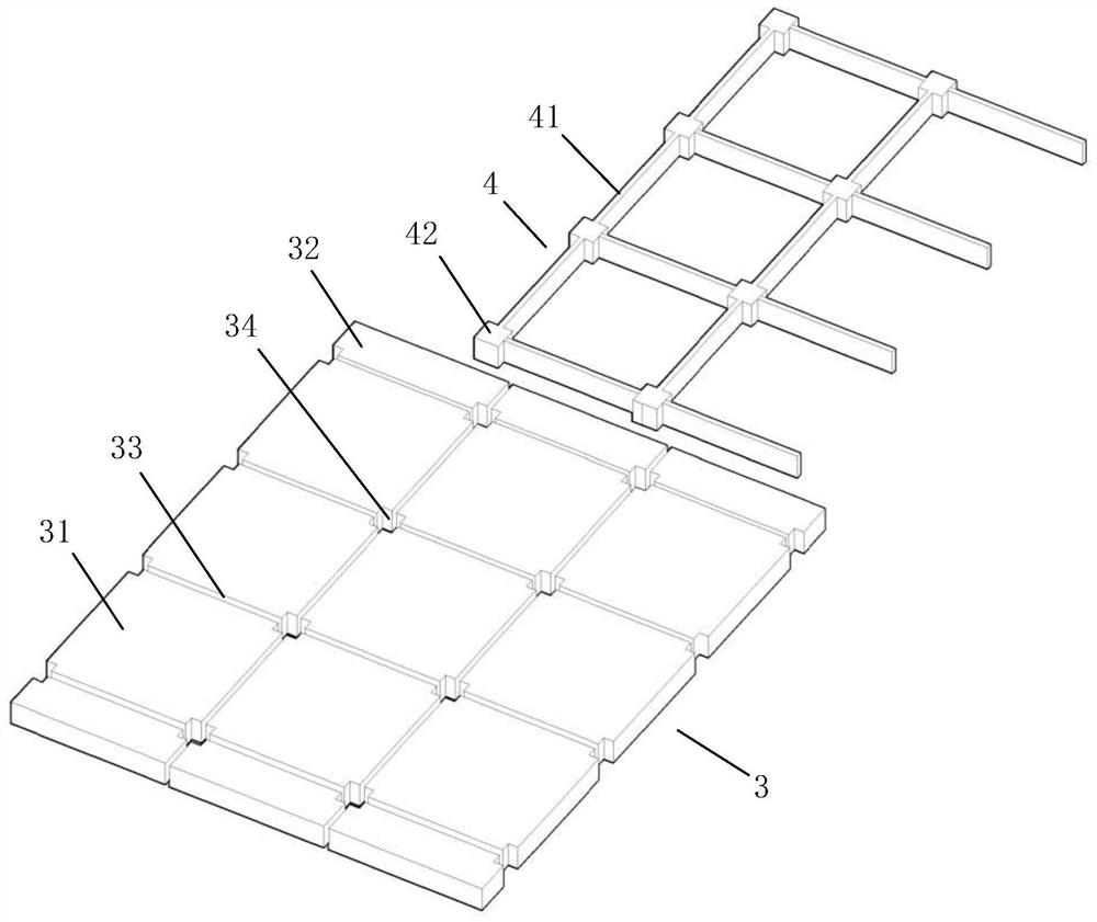 Prefabricated assembled wharf structure capable of being rapidly formed