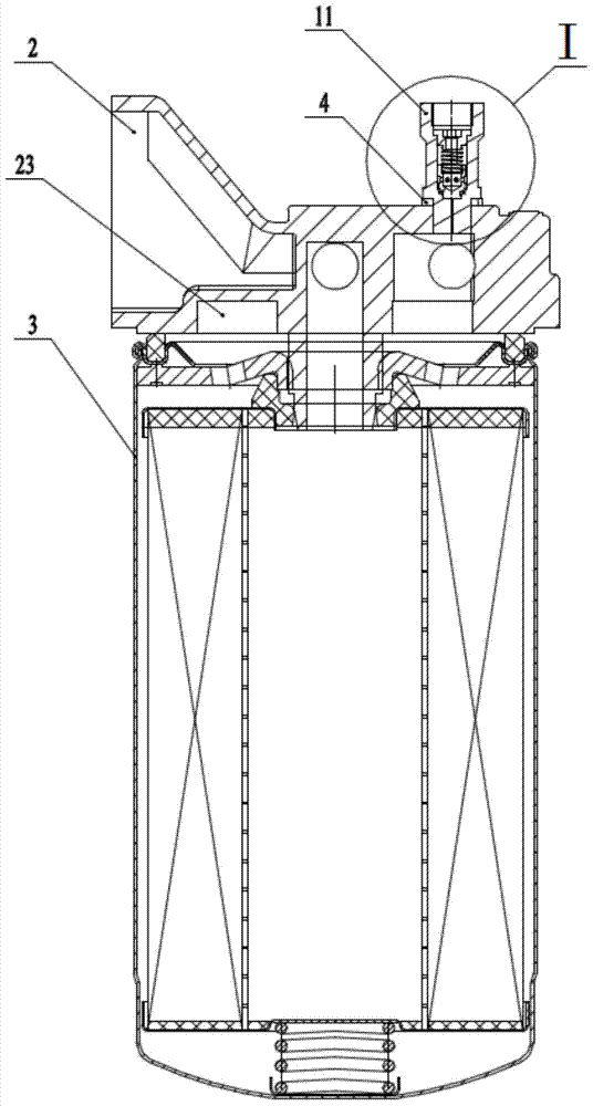 Automatic air-exhausting fuel oil filtering system