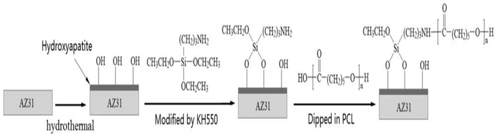 Magnesium alloy gradient composite coating and application thereof