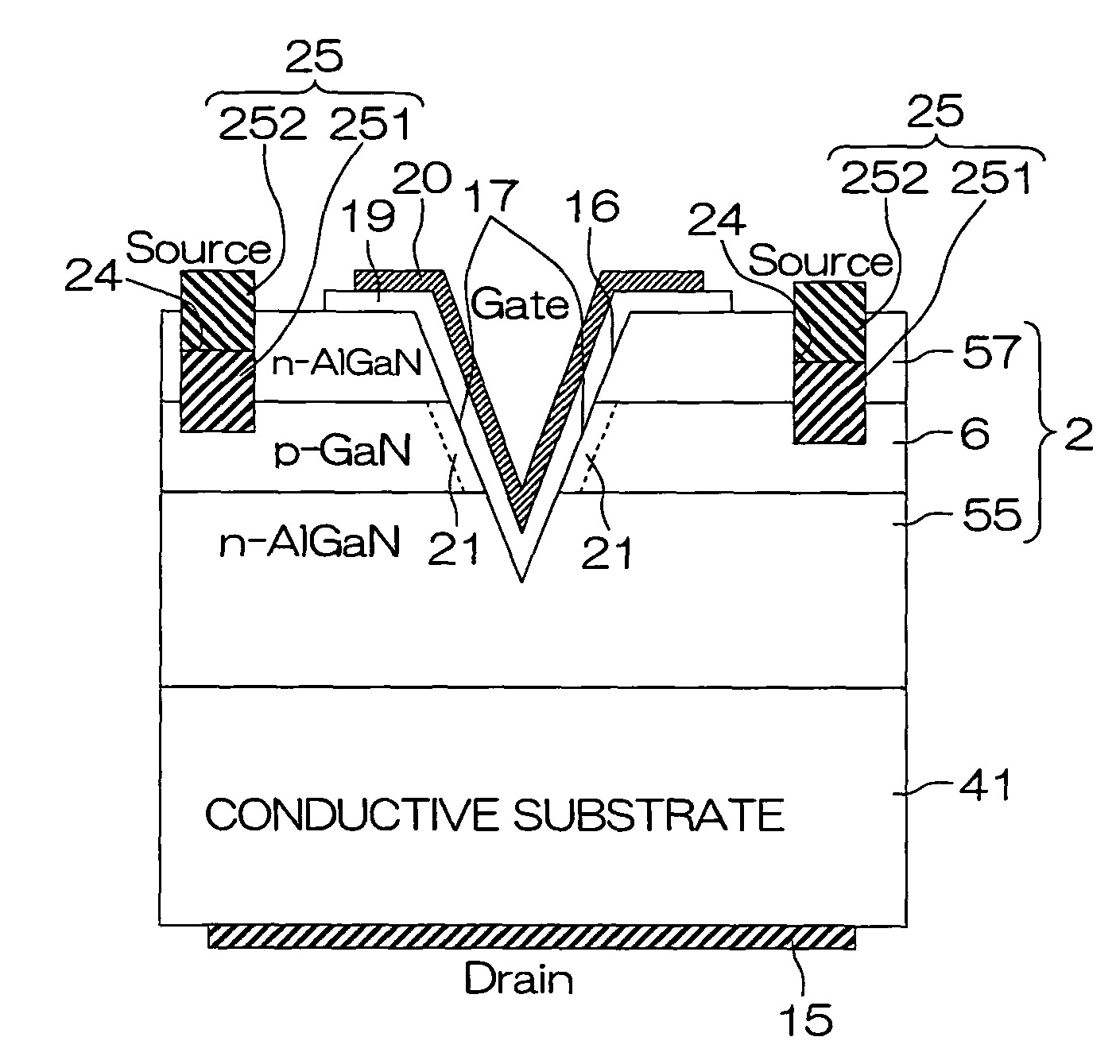 Semiconductor device employing group III-V nitride semiconductors and method for manufacturing the same