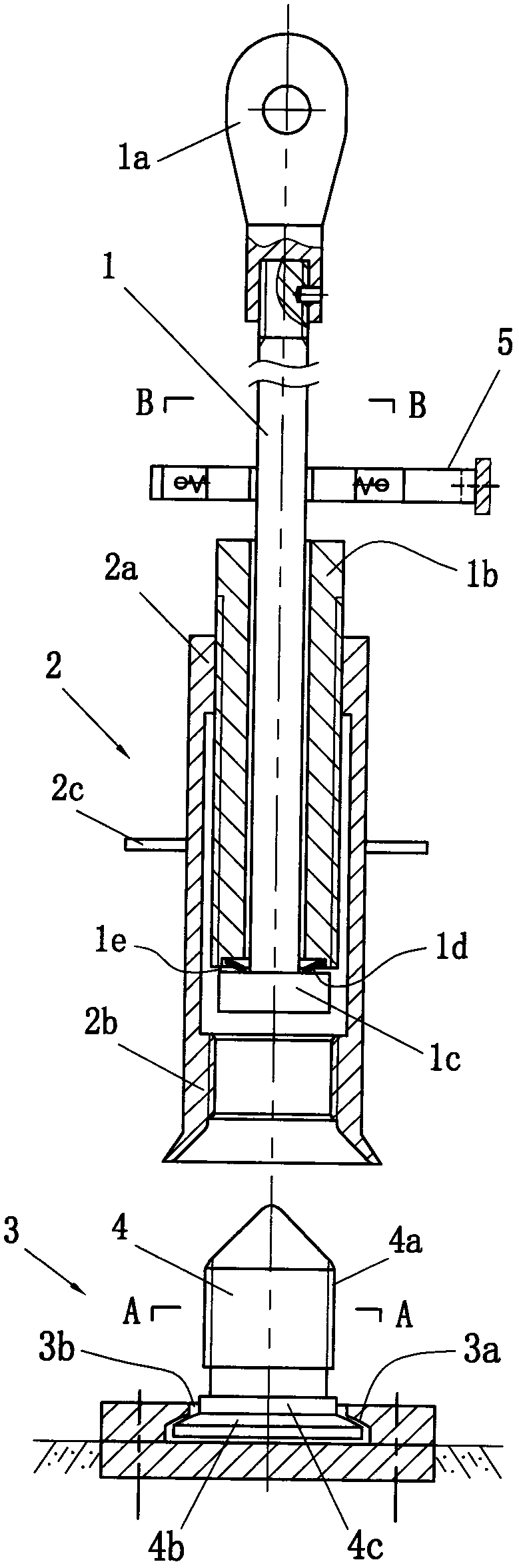 Wind-proof pull rod for crane