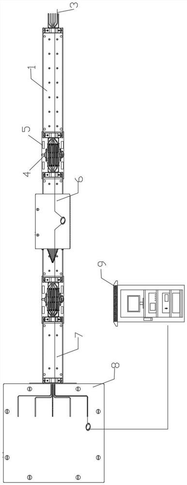 Temperature measurement optical fiber structure for bus power supply system