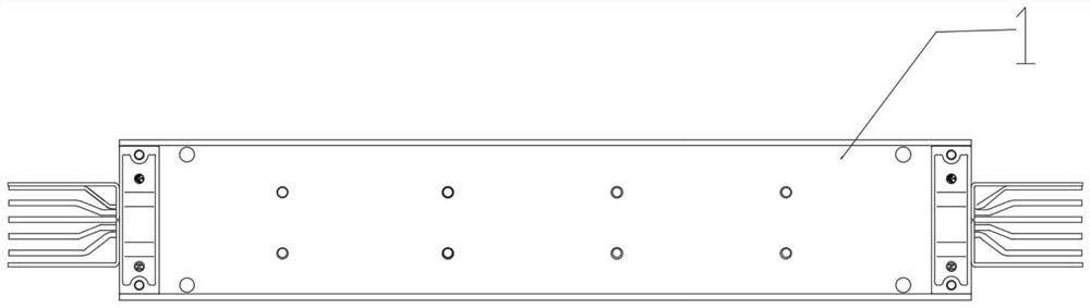 Temperature measurement optical fiber structure for bus power supply system