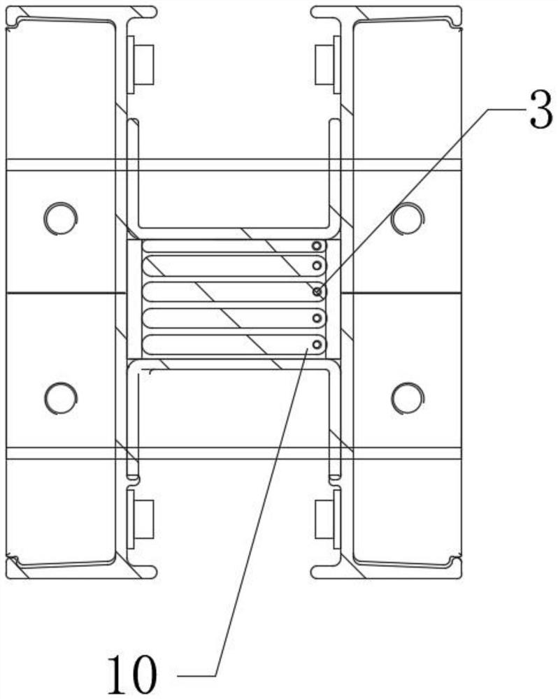 Temperature measurement optical fiber structure for bus power supply system