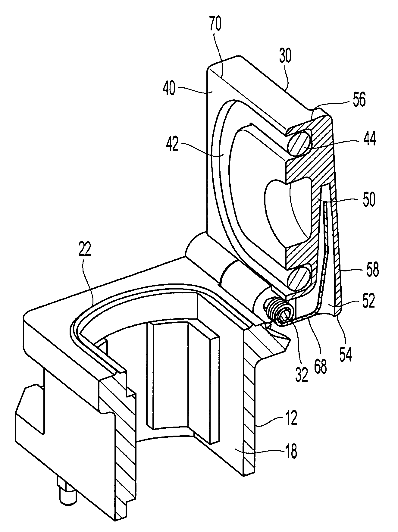 Adapter with dust shutter