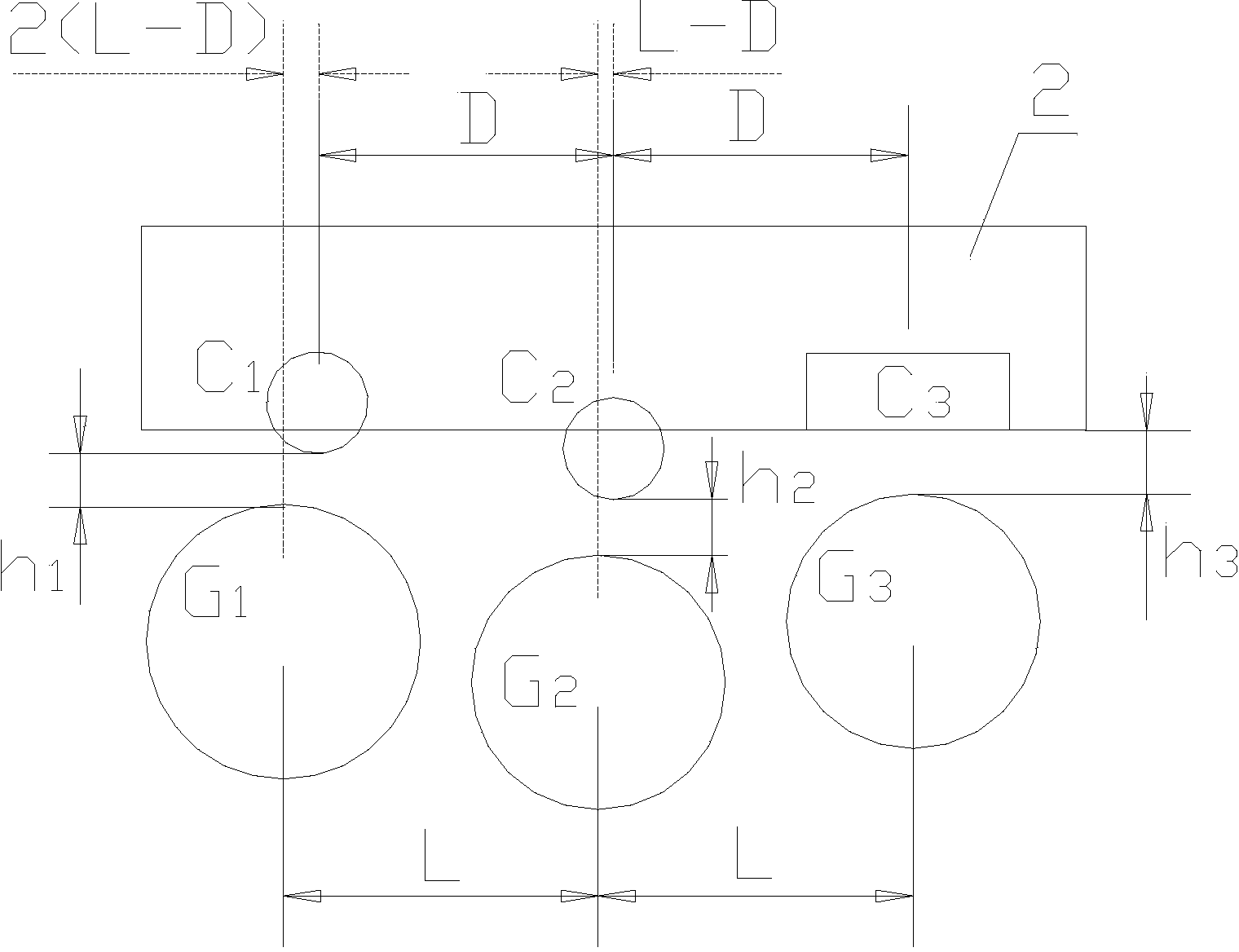 Online continuous caster outer arc segment row arc measurement method