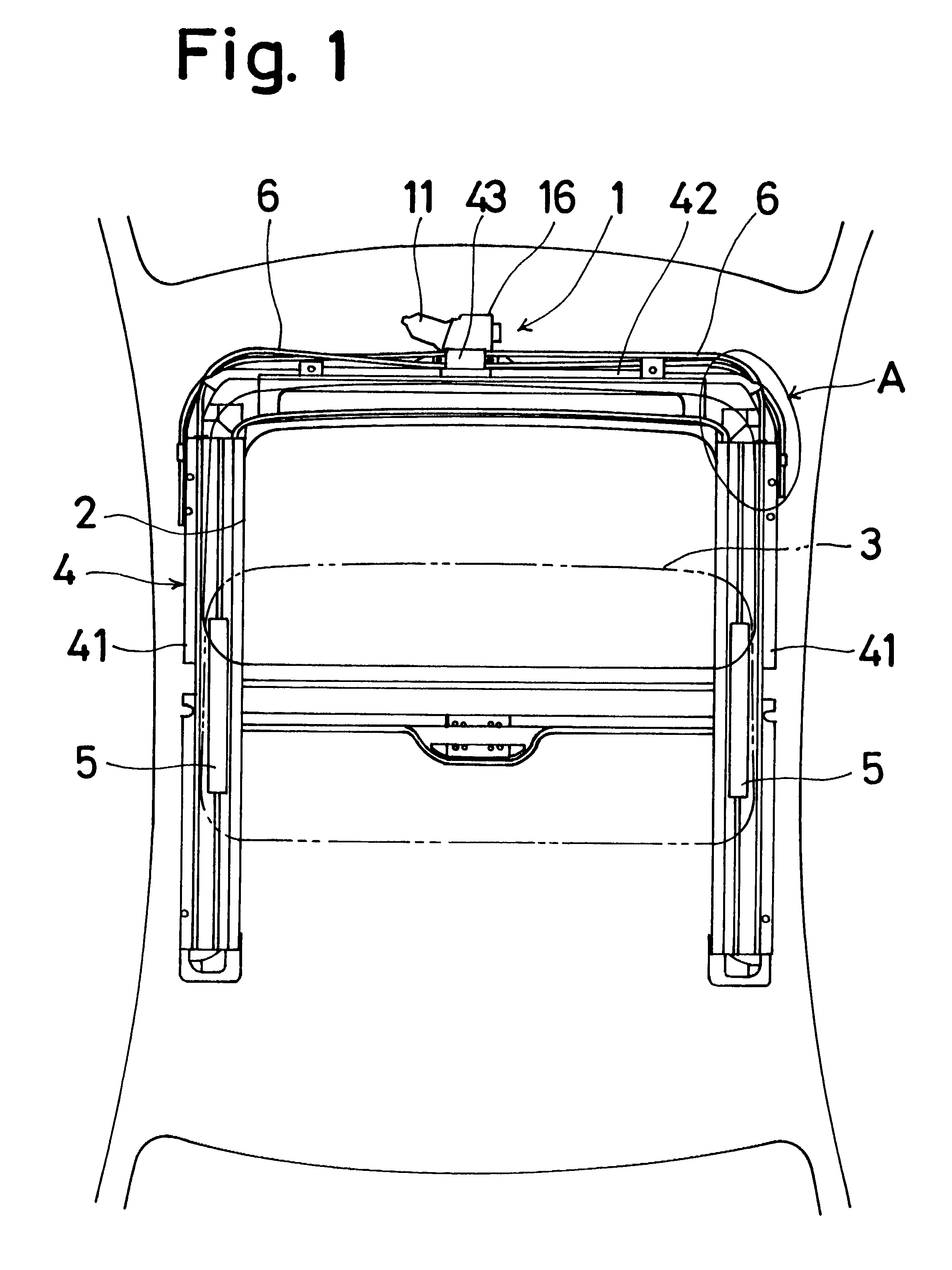 Sliding roof device