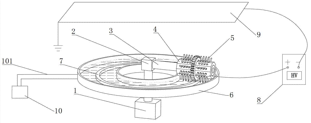 Continuous fiber-manufacturing device