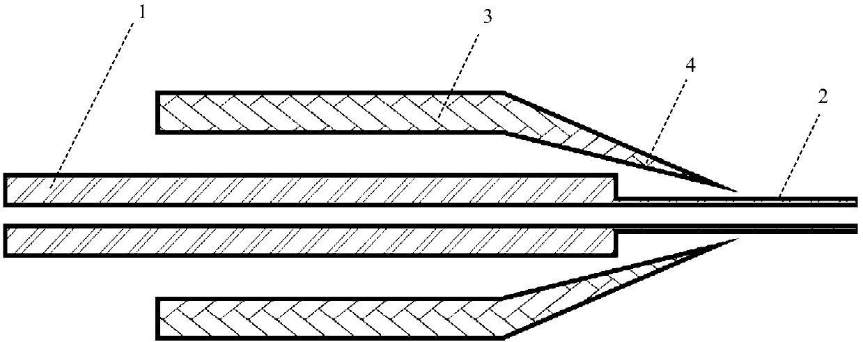 Electrospray ionization mass spectrometry interface device with tiny dead volume and utilization method thereof