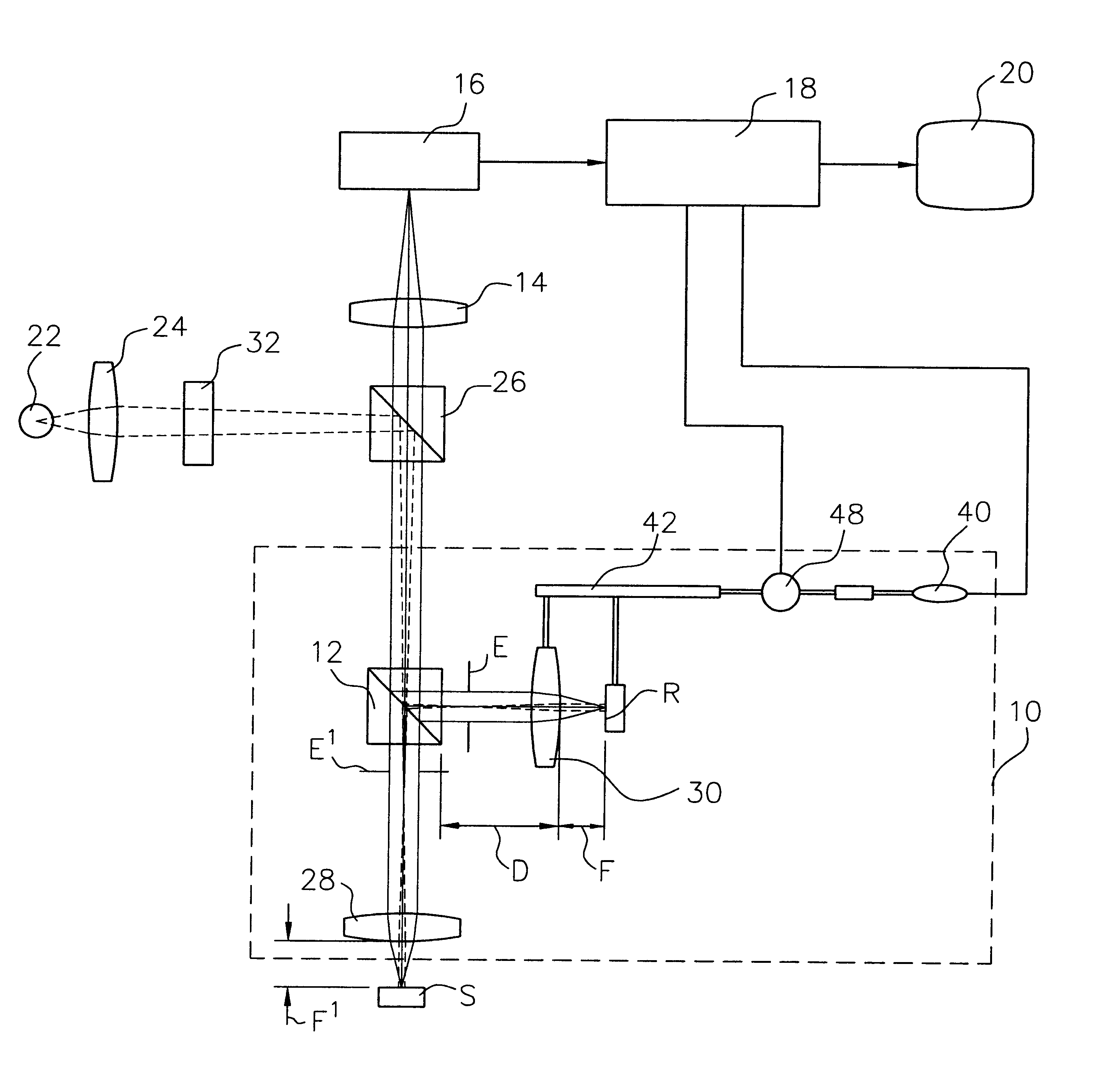 Automated minimization of optical path difference and reference mirror focus in white-light interference microscope objective