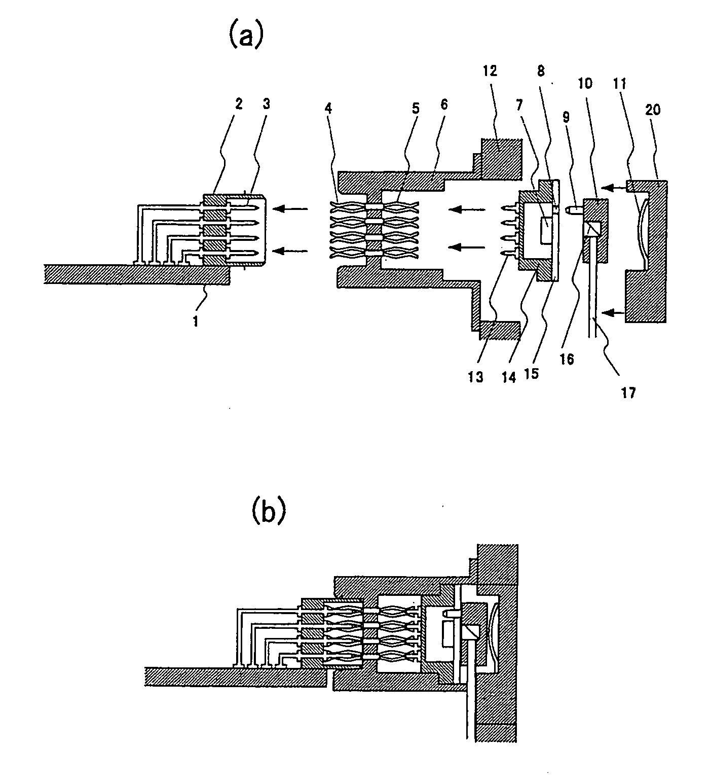 Optical backplane connector, photoelectric conversion module and optical backplane