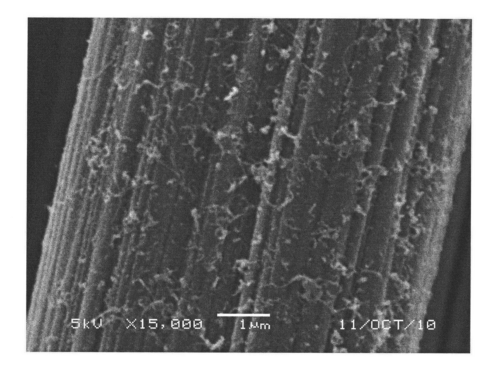 Electrochemical modification treatment method of carbon fiber surface