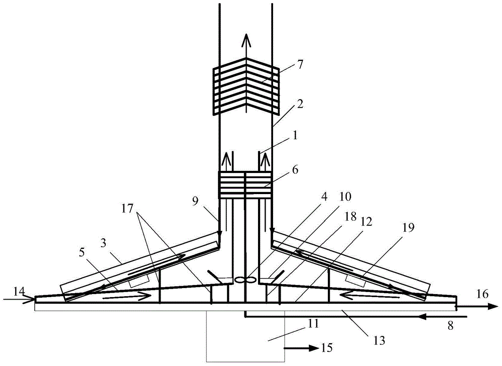 A double-chimney tracking solar seawater desalination system and its desalination method