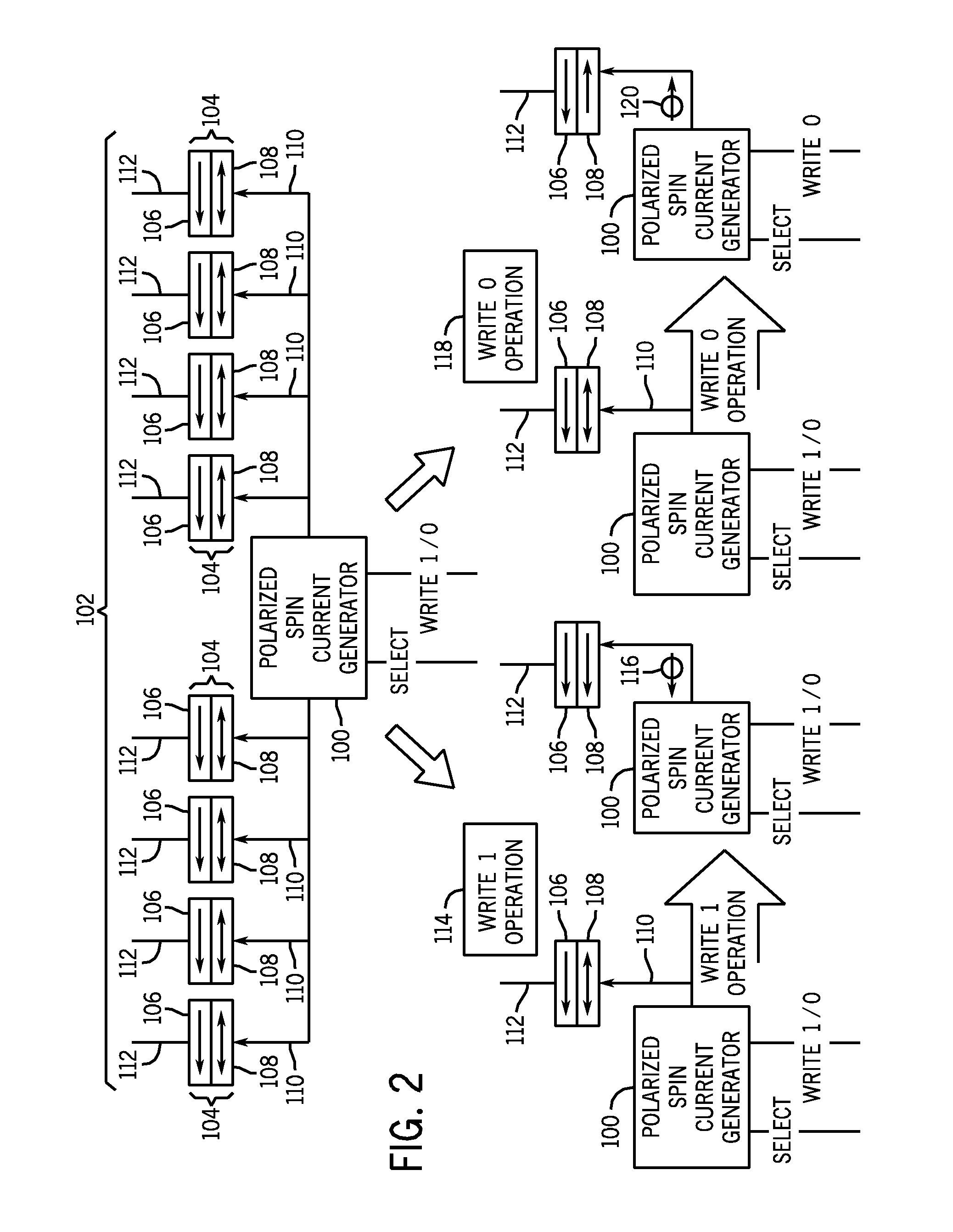 Spin current generator for stt-mram or other spintronics applications