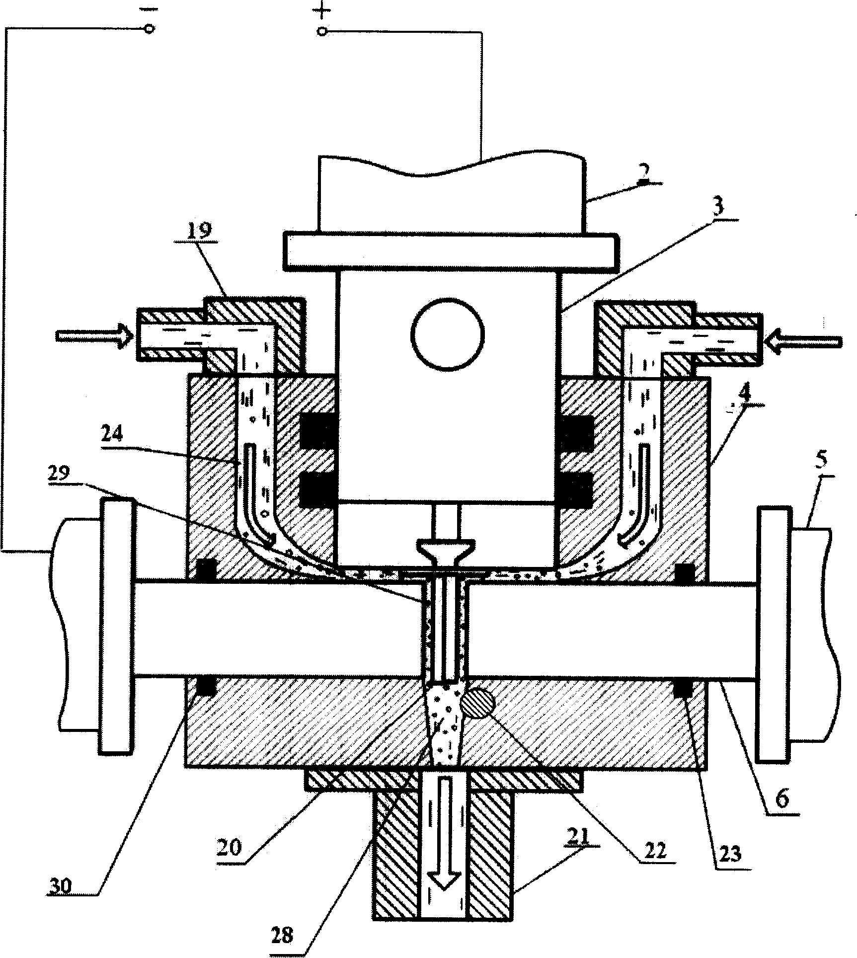 Electrochemical processing method for tri-end flexible feeding blade