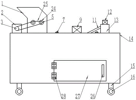 Mobile crushing device for graphite for manufacturing negative electrode materials for lithium batteries