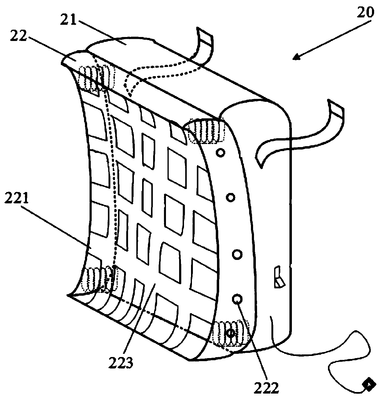 Portable backpack heat dissipation device and heat dissipation backpack