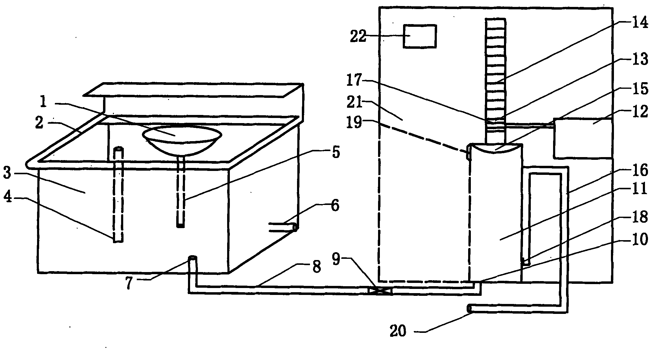 Washbasin and closestool water saving system