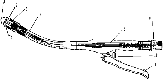 Disposable intelligent alimentary canal anastomat and application method thereof