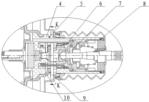 Automobile vacuum booster with mechanical emergency braking auxiliary system function