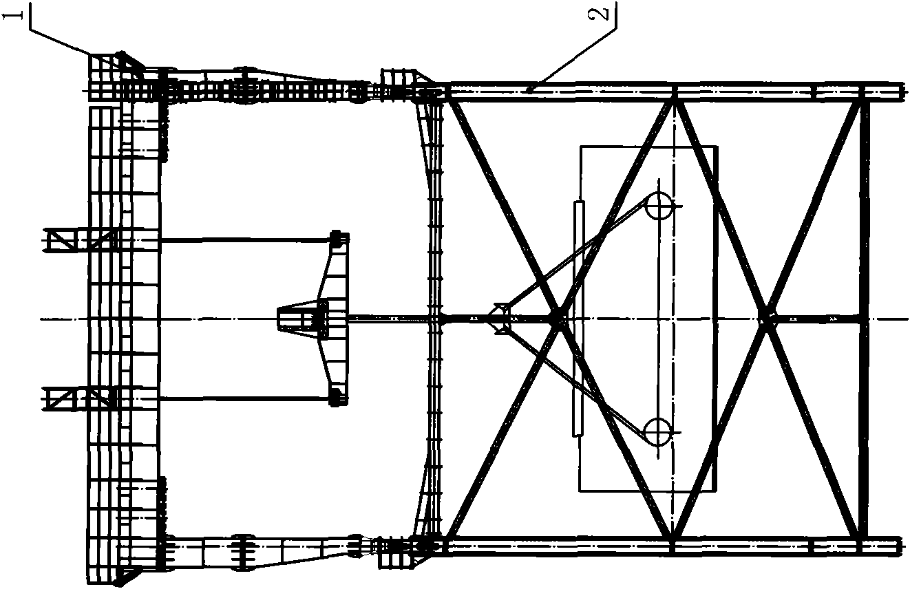 Multifunctional combined type lifting framework for installing large scale electrical power unit