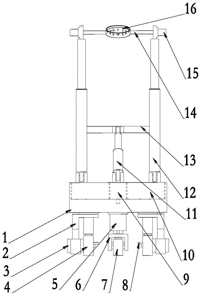 An all-round planar robot support device