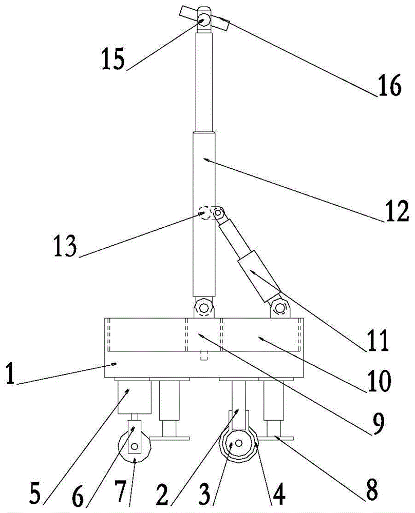 An all-round planar robot support device