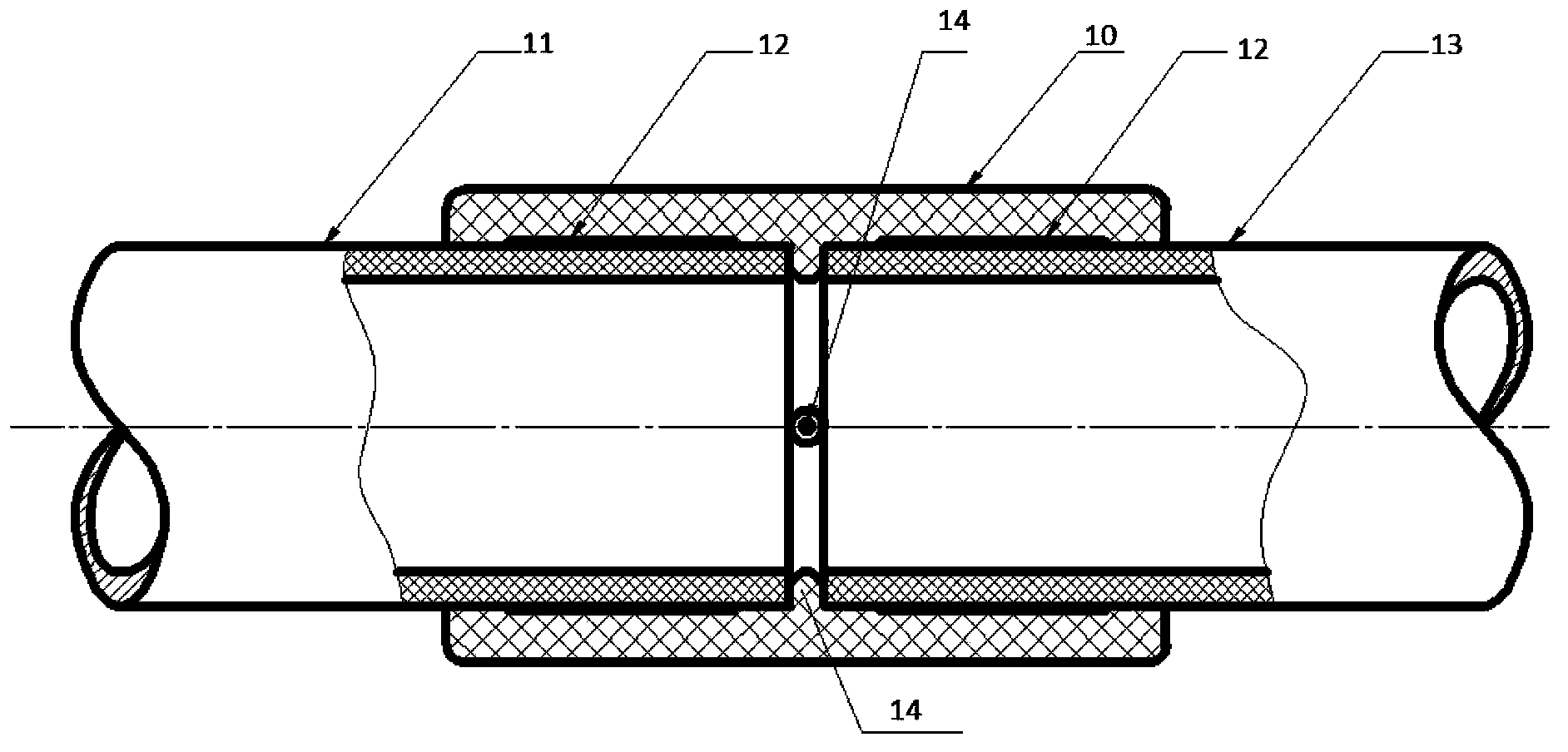 Electromagnetic heating welding method for thermoplastic pipes