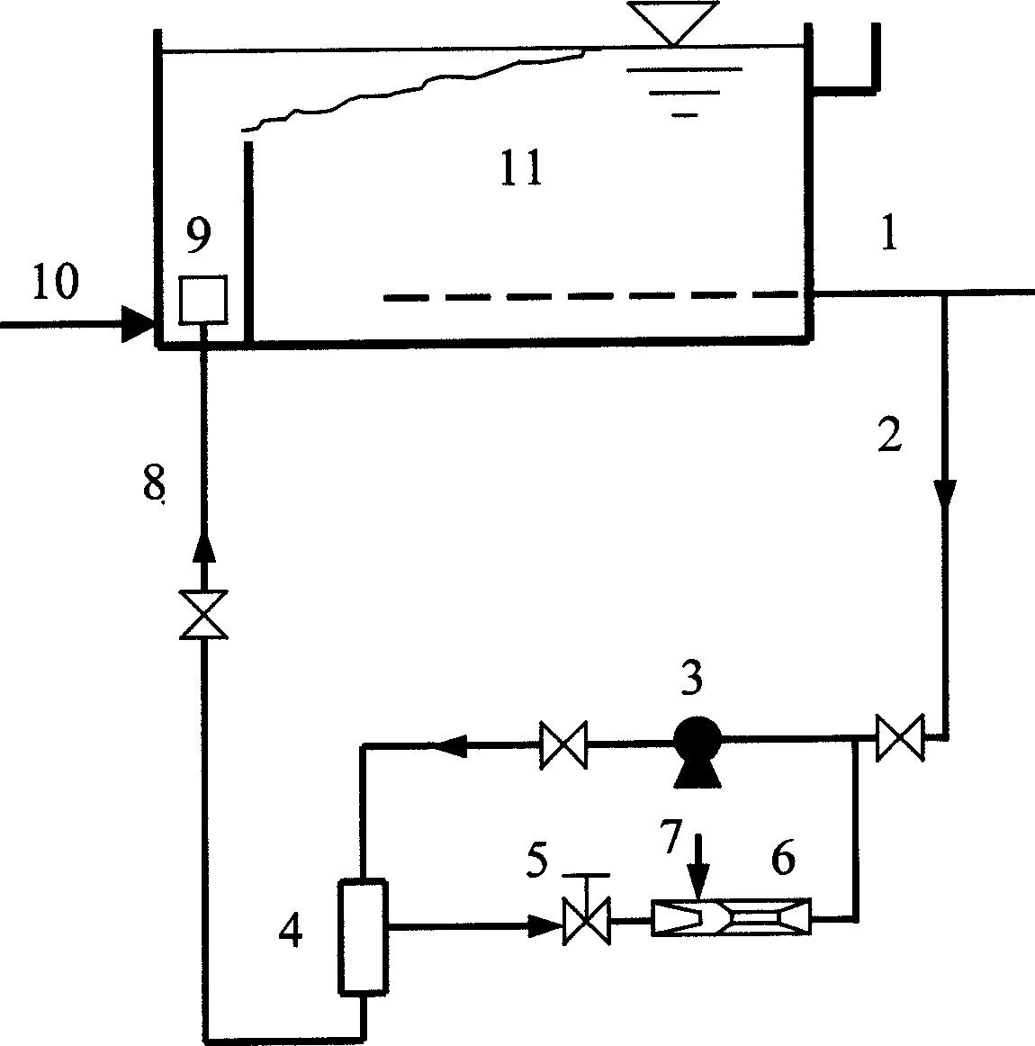 High efficiency circulating injection dissolved-air air-float method and apparatus