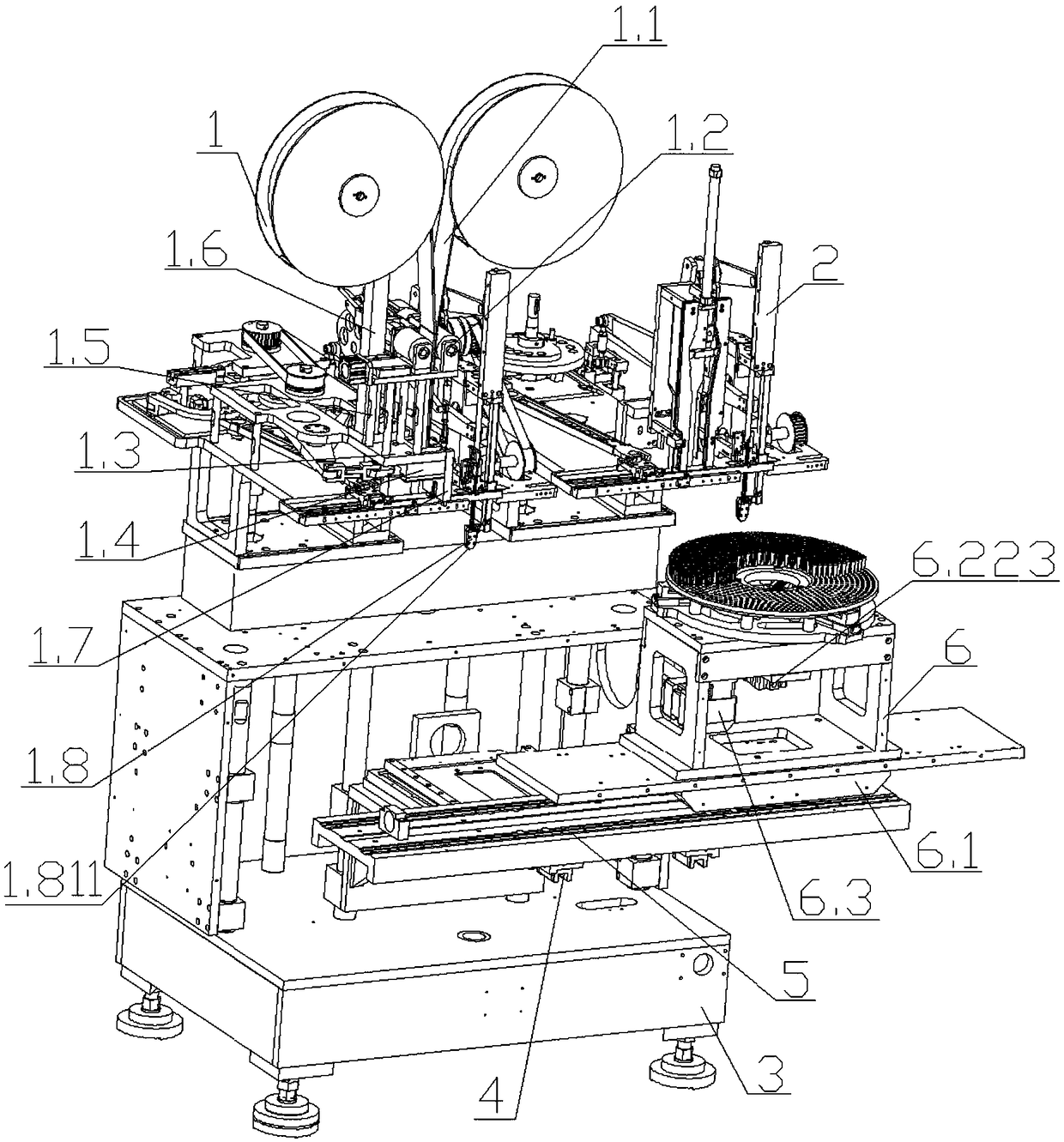 Automatic reciprocating hair planting machine for woolens of different materials and hair planting method thereof