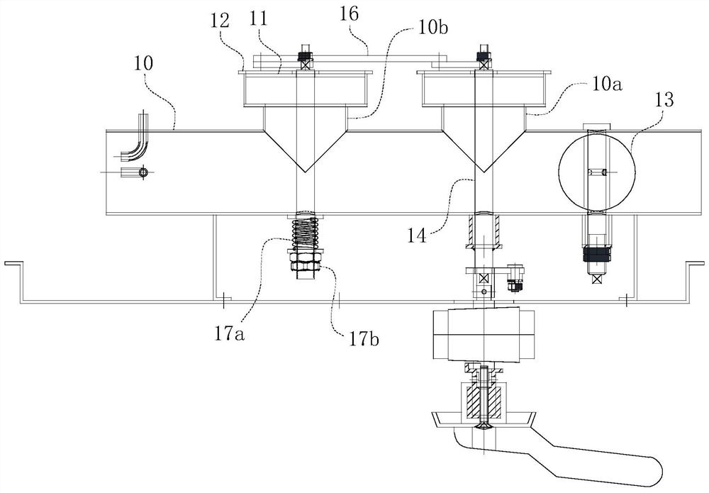 Mechanical stove air-fuel ratio control device and valve path tapping method thereof