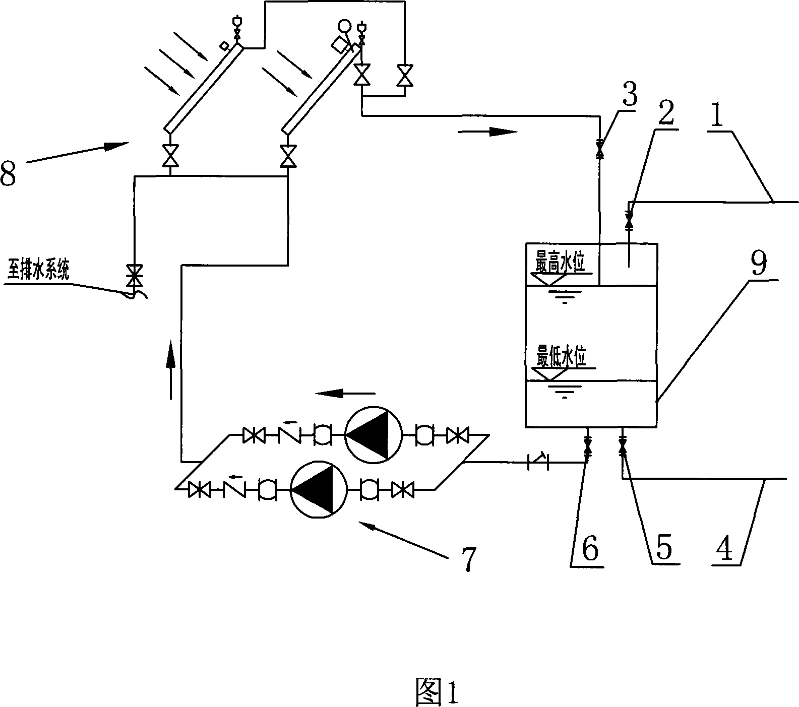 Solar hot water supply system and heating means thereof