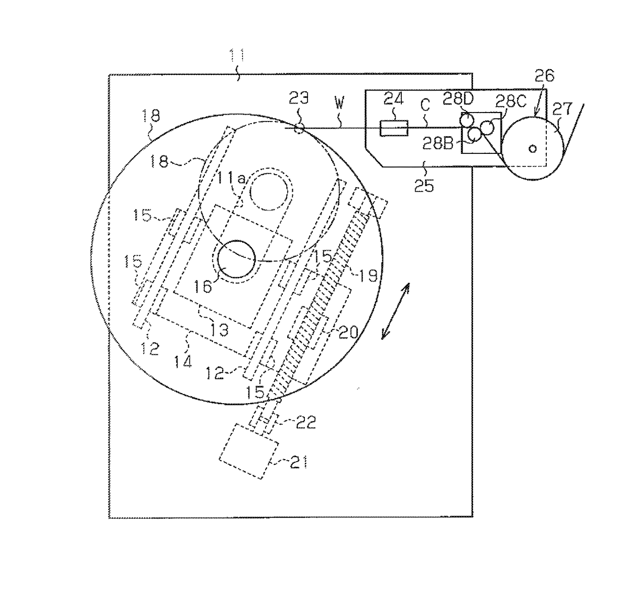 Bead ring winding device