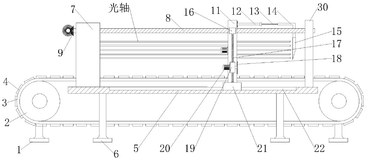 Chromium-plated linear optical shaft batch machining and processing system