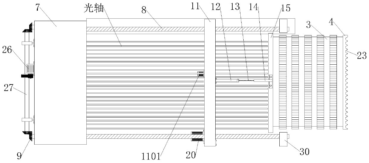 Chromium-plated linear optical shaft batch machining and processing system