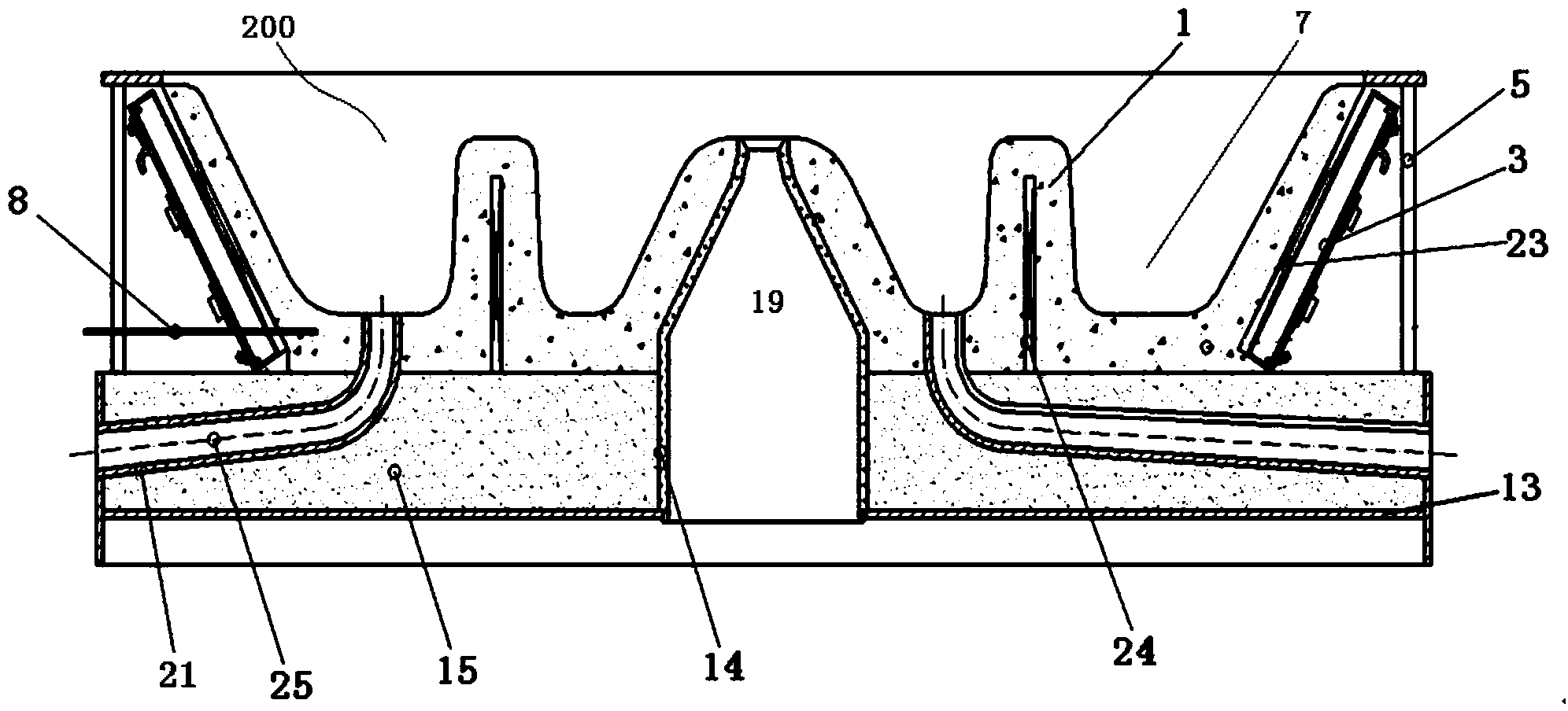 Overflow type iron bath slag melting pool and slag removal method thereof