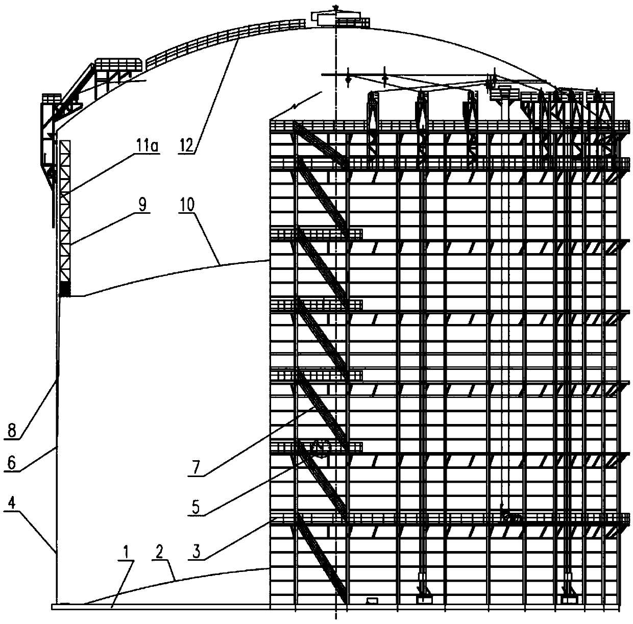 Single-section type gas cabinet