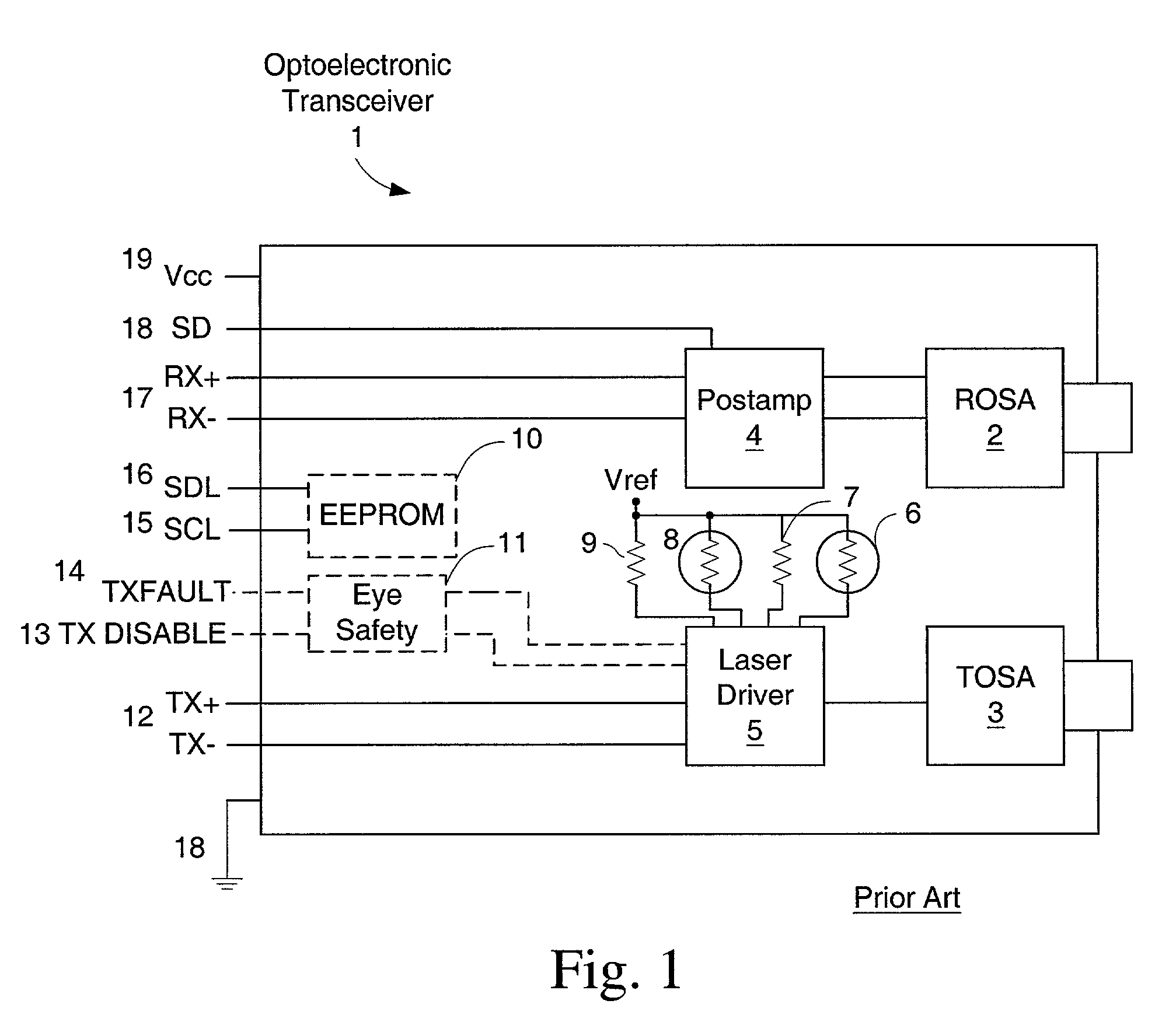 Avalanche photodiode controller circuit for fiber optics transceiver