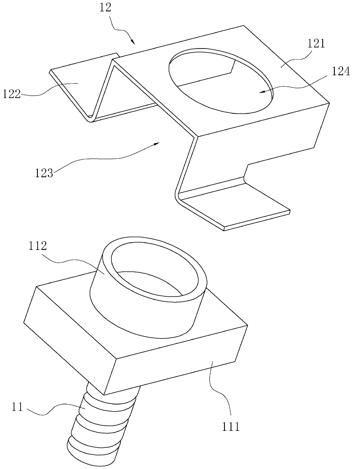 A clamp screw riveting device