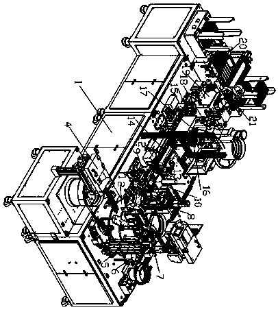 Assembling equipment for automobile TRAY products and production method