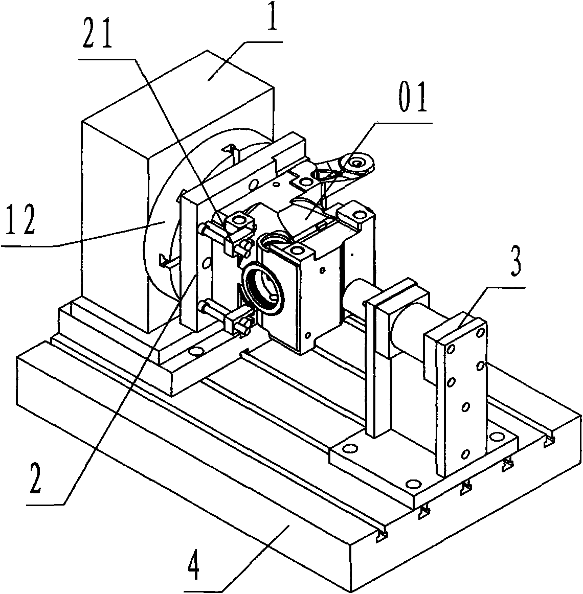 Clamp device for processing brake cylinder of high-speed rail train