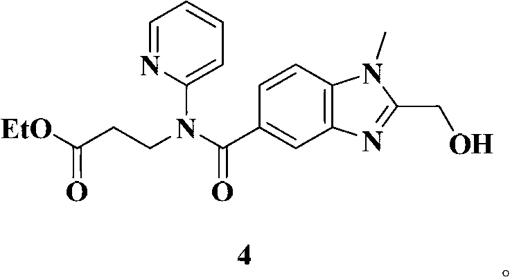 Dabigatran etexilate novel intermediate, and preparation method and application thereof