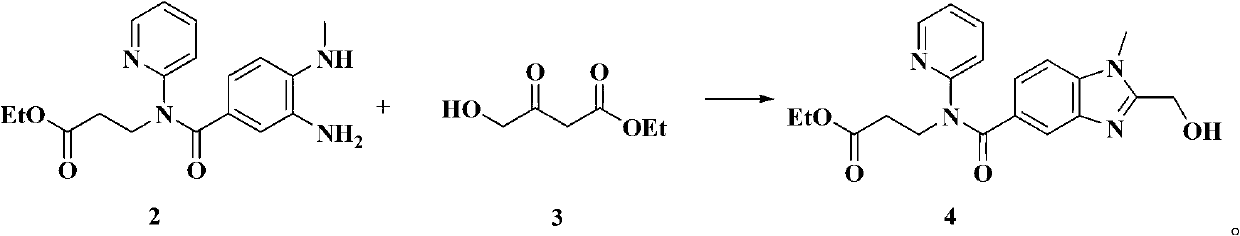 Dabigatran etexilate novel intermediate, and preparation method and application thereof