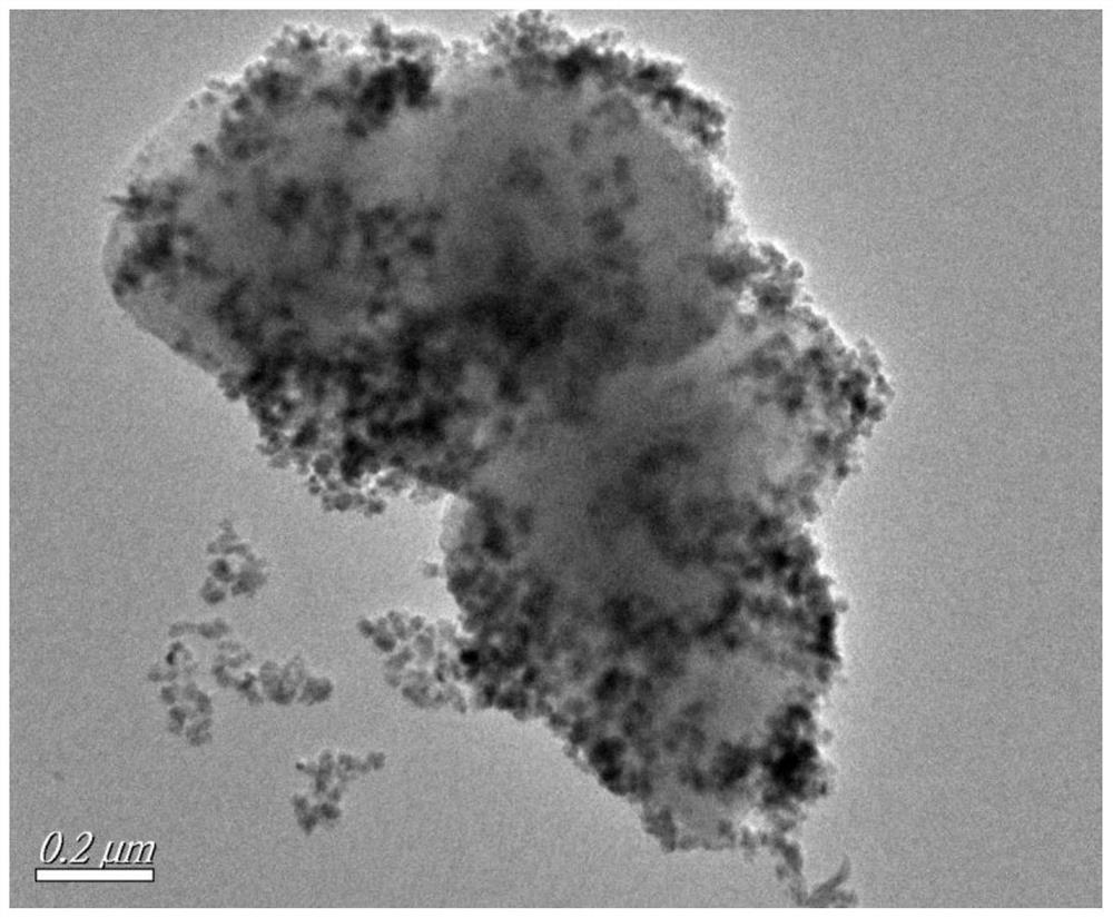 A kind of preparation method of molybdenum disulfide/polyphosphazene/ferric oxide electrode material